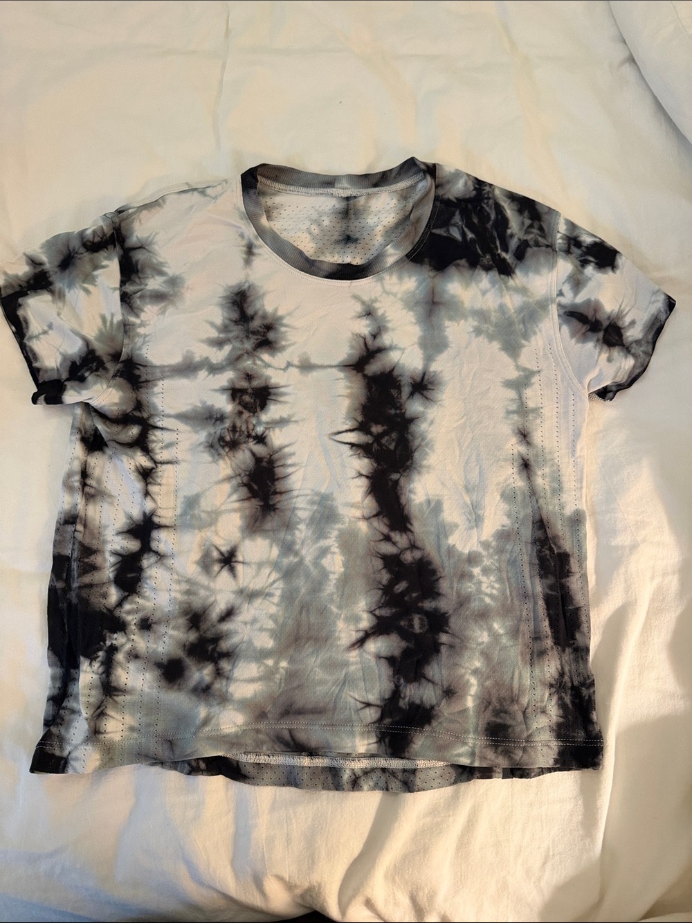 lululemon athletica Black & White Tie-Dye Short Sleeve Running Tee